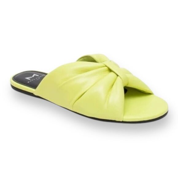 MARC FISHER Olita Slide Sandal In Yellow Leather Size 7.5 NEW - Picture 17 of 17